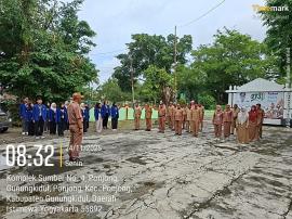 Pemerintah Kalurahan Ponjong Gelar Apel Senin bersama Pamong dan Mahasiswa KKN UNY